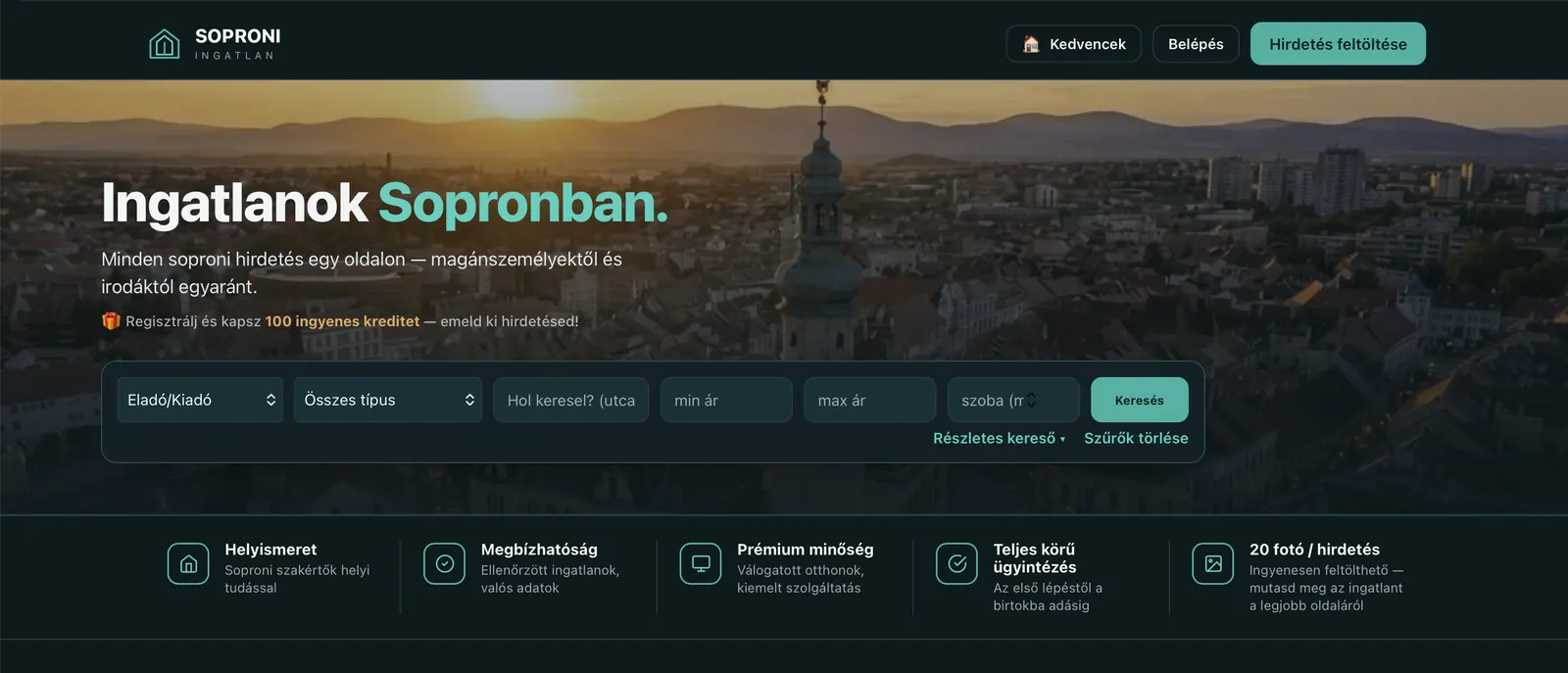 Soproni Ingatlan portál